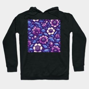 Purple Flowers Hoodie